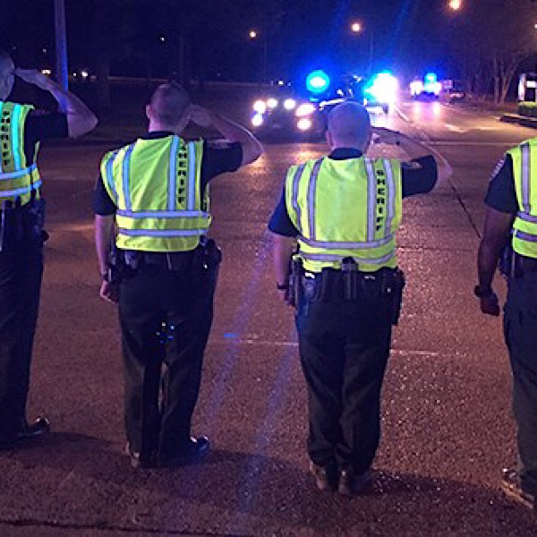 Very special photo to me. Me my partner and two other friends saluting our recently fallen commrad sad night...:(..